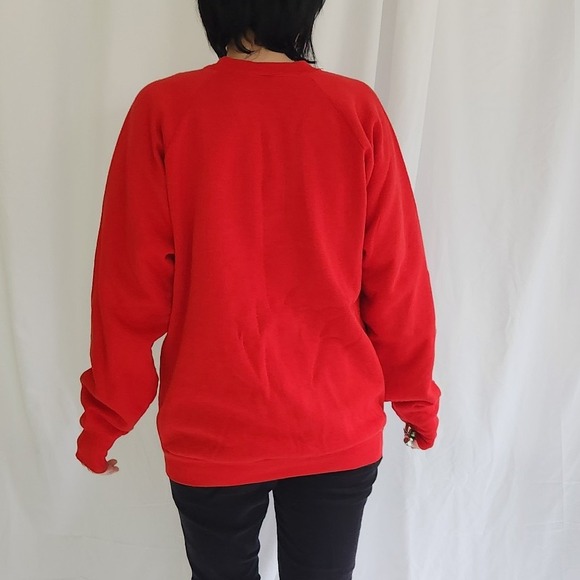 80s/90s Christmas Bears Red Crew Neck Sweatshirt - Picture 3 of 4